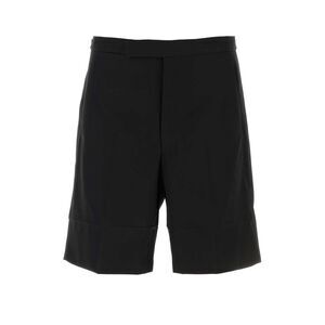 Prada Men Black Cotton Bermuda Shorts